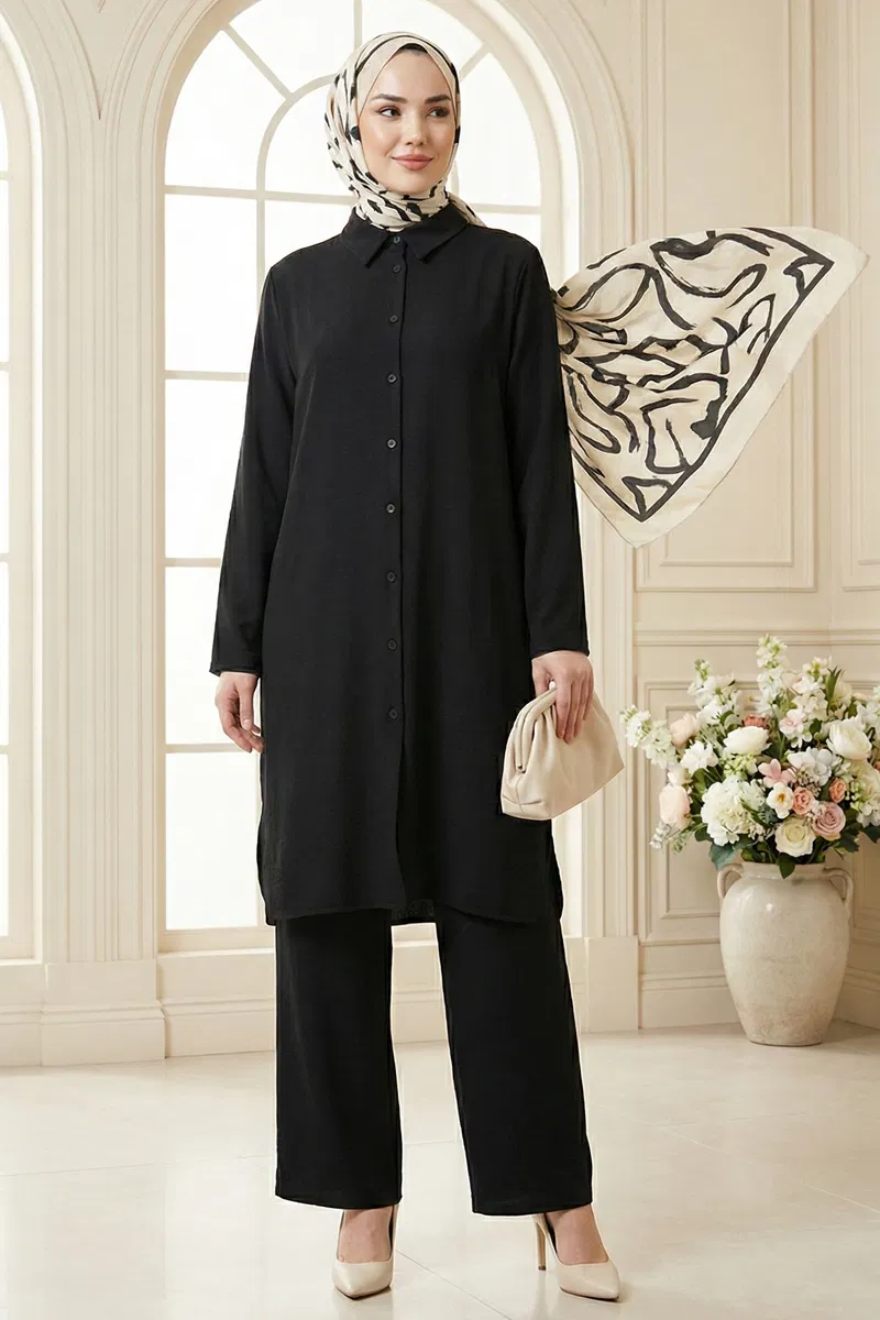 Sofia Keten İkili Takım 877ART1044-M Siyah