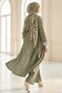 Sofia Keten Üçlü Takım 878ART1044-M Haki - Thumbnail