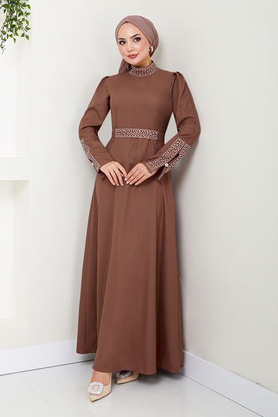 ASN - ستوني فستان سهرة اللباس 174 روز كوروسو - 342958