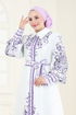 SUAL Etnik Desenli Elbise 42105JNF844-MS Desen2 Lila - Thumbnail