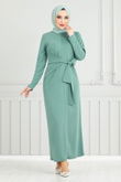 MRV A.L.G. - Sur Le Côté Ceinture Détaillé Robe 0409ALG1079-L Menthe