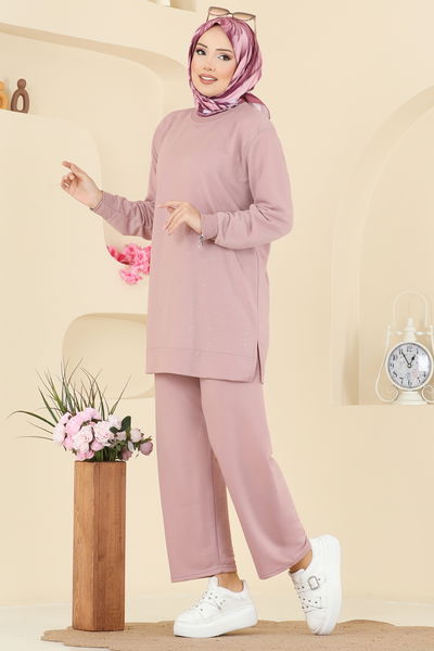 O.Z.N. - Taş Detaylı İki İp Takım 206OZN1046-MS Pudra - 413457