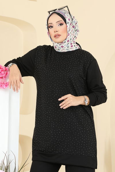 O.Z.N. - Taş Detaylı İki İp Takım 206OZN1046-MS Siyah - 413449