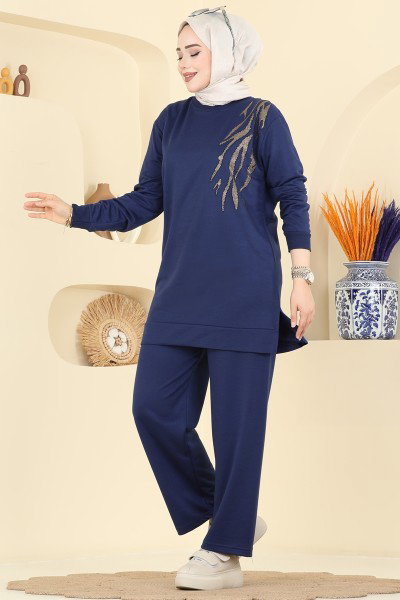 O.Z.N. - Taş Detaylı İki İplik Takım 210OZN1046-MS Laci