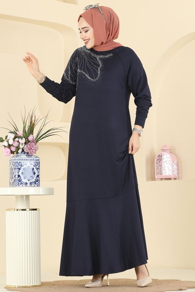 U.Z. - Taş Detaylı Kristal Elbise 3440UZ662-MS Laci - 415381