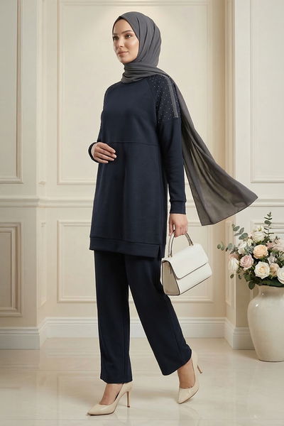 MRV A.Y.D. - Taş Detaylı Modal Takım 2795AYD969-M Antrasit - 430526