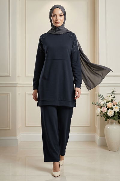 MRV A.Y.D. - Taş Detaylı Modal Takım 2795AYD969-M Antrasit - 430527