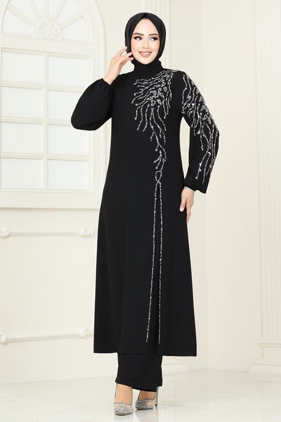 A.B. - Taş Detaylı Şık Takım 5957AB368-MS Siyah - 366192