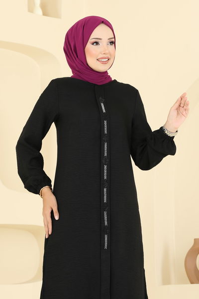 D.V.L. - Taş Detaylı Sofia Takım 445DVL817-MS Siyah - 386729