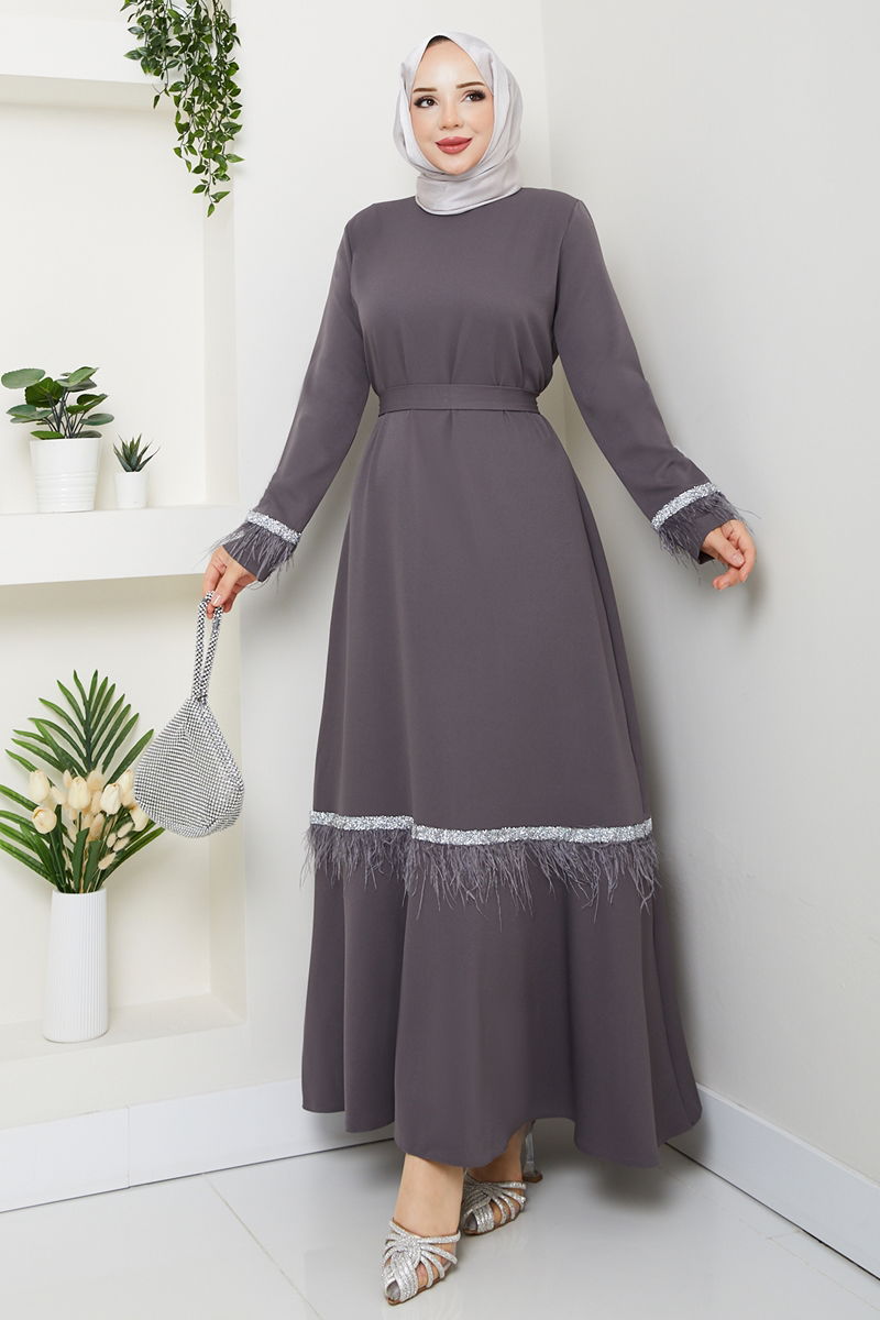 Taş Şerit Detaylı Abiye 1353MP806-MS Antrasit