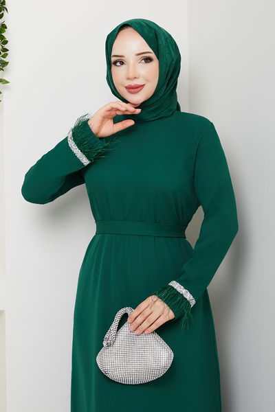 M.P. - Taş Şerit Detaylı Abiye 1353MP806-MS Zümrüt - 387793