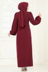 Taşlı Abiye Elbise 6225BSK463-MS Bordo - Thumbnail