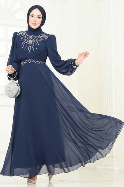 A.B. - Taşlı Şifon Abiye 8010AB368-MS Laci - 366488