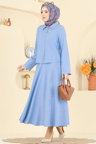 B.İ.S.S.K. - Tensel Etekli İkili Takım 6287BSK463-MS Açık Kot - 428841