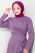 The Belt The Stone Detailed Dress 4445KTR927-M Lilac - Thumbnail
