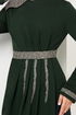 The Belt The Stone Embroidered Evening dress 5029SL890-M Emerald - Thumbnail