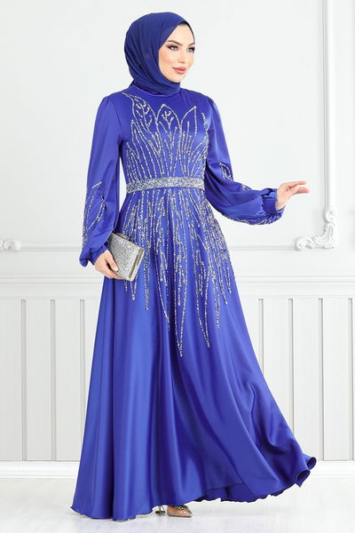 MRV E.N.D. - The Front Stony Satin Evening dress 5675END900-M Saks - 352645