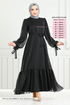 The Headline Laced Up Evening dress 5678END900-M Black - Thumbnail