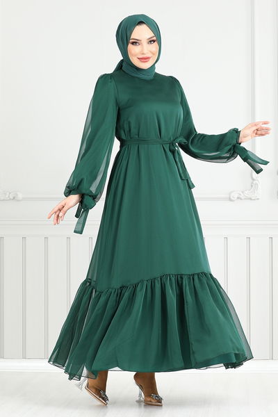 MRV E.N.D. - The Headline Laced Up Evening dress 5678END900-M Emerald - 352218