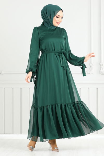 MRV E.N.D. - The Headline Laced Up Evening dress 5678END900-M Emerald - 352220