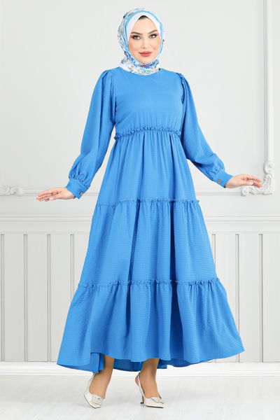 MRV T.B.O. - The Skirt Storied Seersucker Dress 3033TBO1101-M Blue - 352139