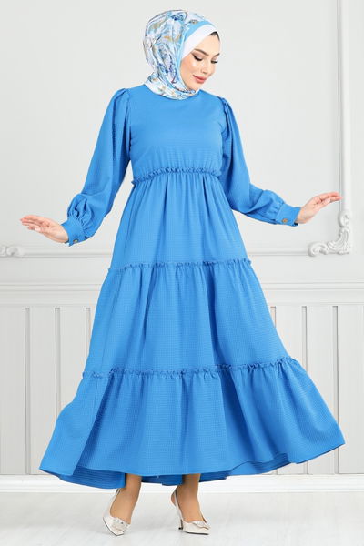 MRV T.B.O. - The Skirt Storied Seersucker Dress 3033TBO1101-M Blue - 352140