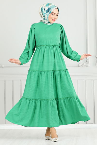 MRV T.B.O. - The Skirt Storied Seersucker Dress 3033TBO1101-M Green - 352150