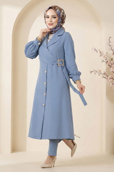 F.O.N. - Toka Detaylı Dabıl Takım 2030FON792-MS Mavi - 425148