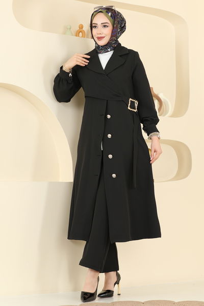 F.O.N. - Toka Detaylı Dabıl Takım 2030FON792-MS Siyah - 425169