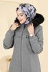 معطف رمادي 2076OZT1013-MS - Thumbnail