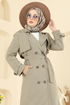 Trenchcoat 039OZT1013-MS Almond Green - Thumbnail