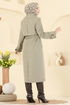 Trenchcoat 039OZT1013-MS Almond Green - Thumbnail