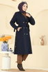 Trenchcoat 042OZT1013-MS Navy Blue - Thumbnail