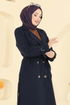 Trenchcoat 042OZT1013-MS Navy Blue - Thumbnail