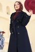 Trenchcoat 043OZT1013-MS Navy Blue - Thumbnail
