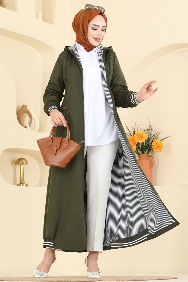 ترانشكوت اخضر عفني 1418ORG1169-MS