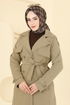 Trenchcoat 6248BSK463-MS Almond Green - Thumbnail