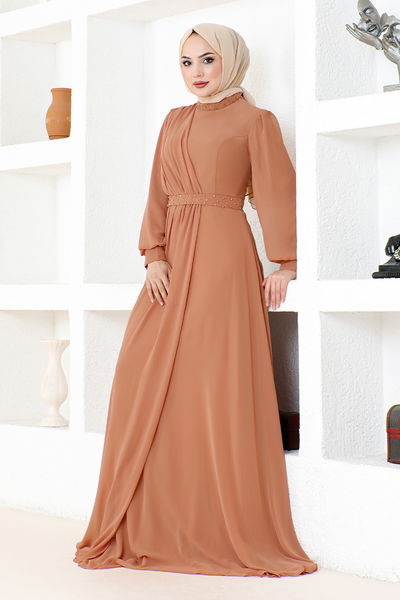 MDY - Tulle Evening dress MDY4858 Taba - 341155