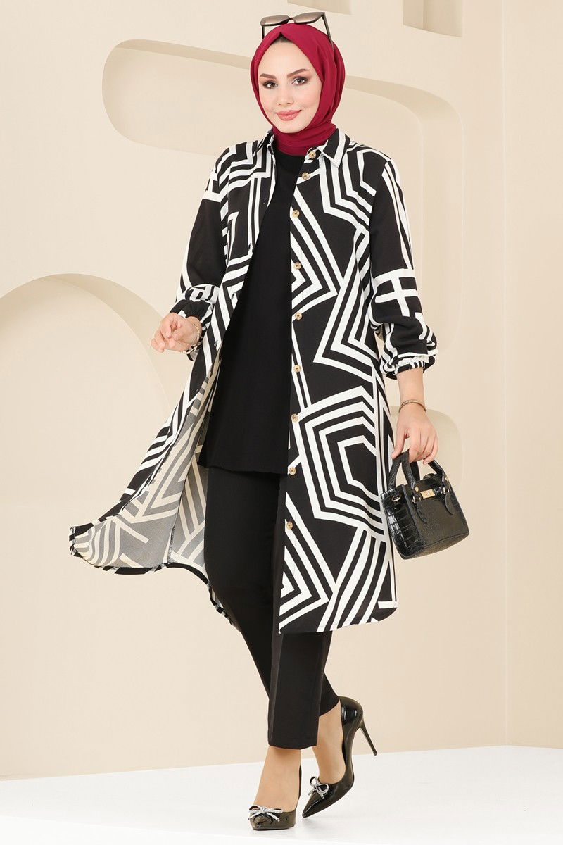 Tunic 0173BG354-MS Black&Ecru