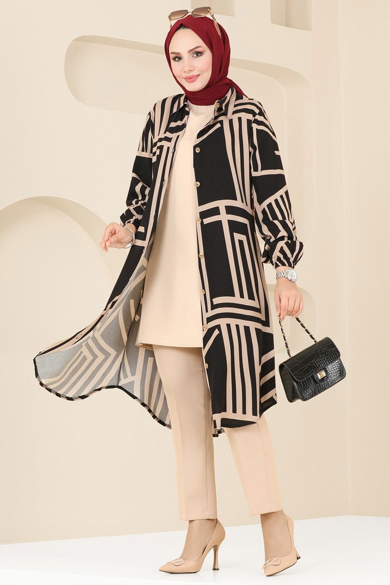 Tunic 0173BG354-MS Black&Vision