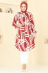 Tunic 0173BG354-MS Red&Ecru - Thumbnail