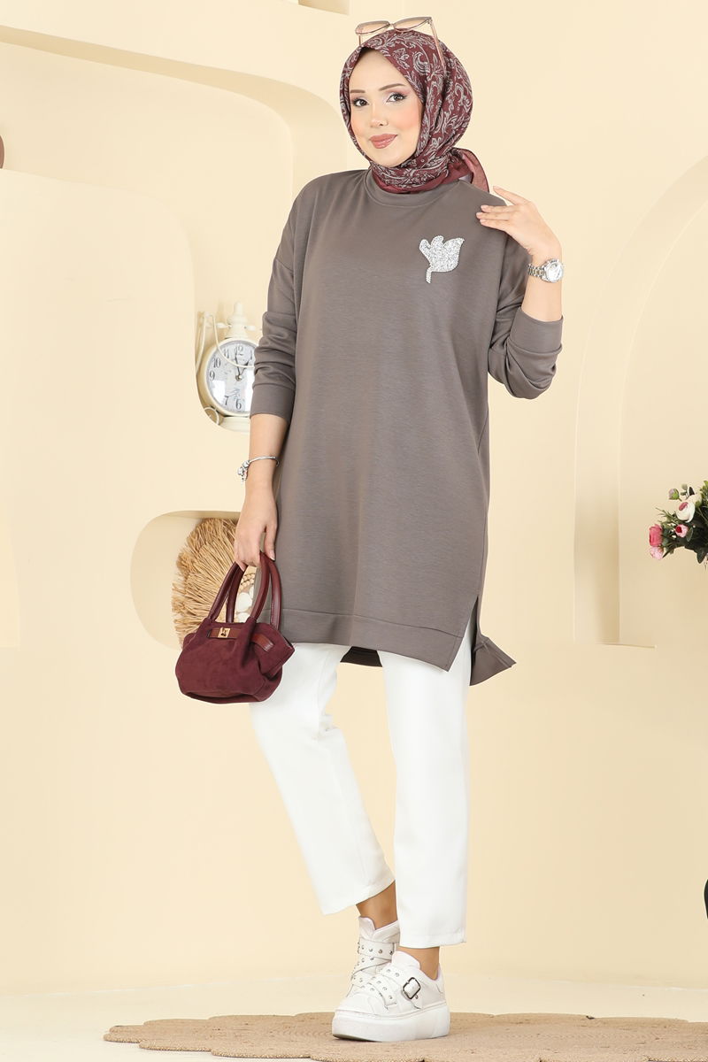 بلوز بيج غامق 1018ETT926-MS