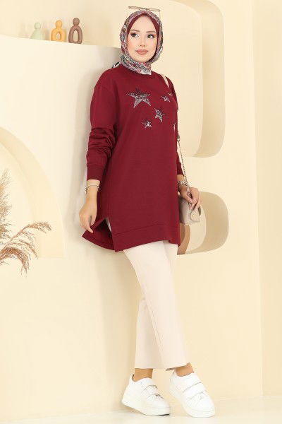 O.Z.N. - Tunic 102OZN1046-MS Burgundy
