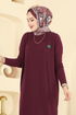 Tunic 195BO429-MS Burgundy - Thumbnail