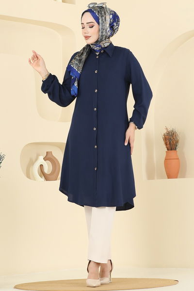 E.R.K. - Tunic 2001ERK1158-MS Navy Blue - 393663