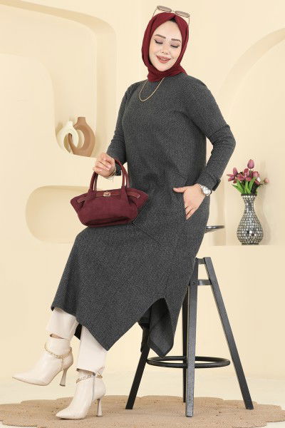 U.K.B. - بلوز رمادي غامق 24009UKB139-MS