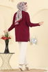 بلوز خمري 2425UZ662-MS - Thumbnail