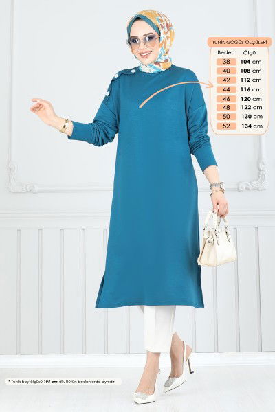 A.Y.D. - Tunic 2695AYD574-MS Petroleum