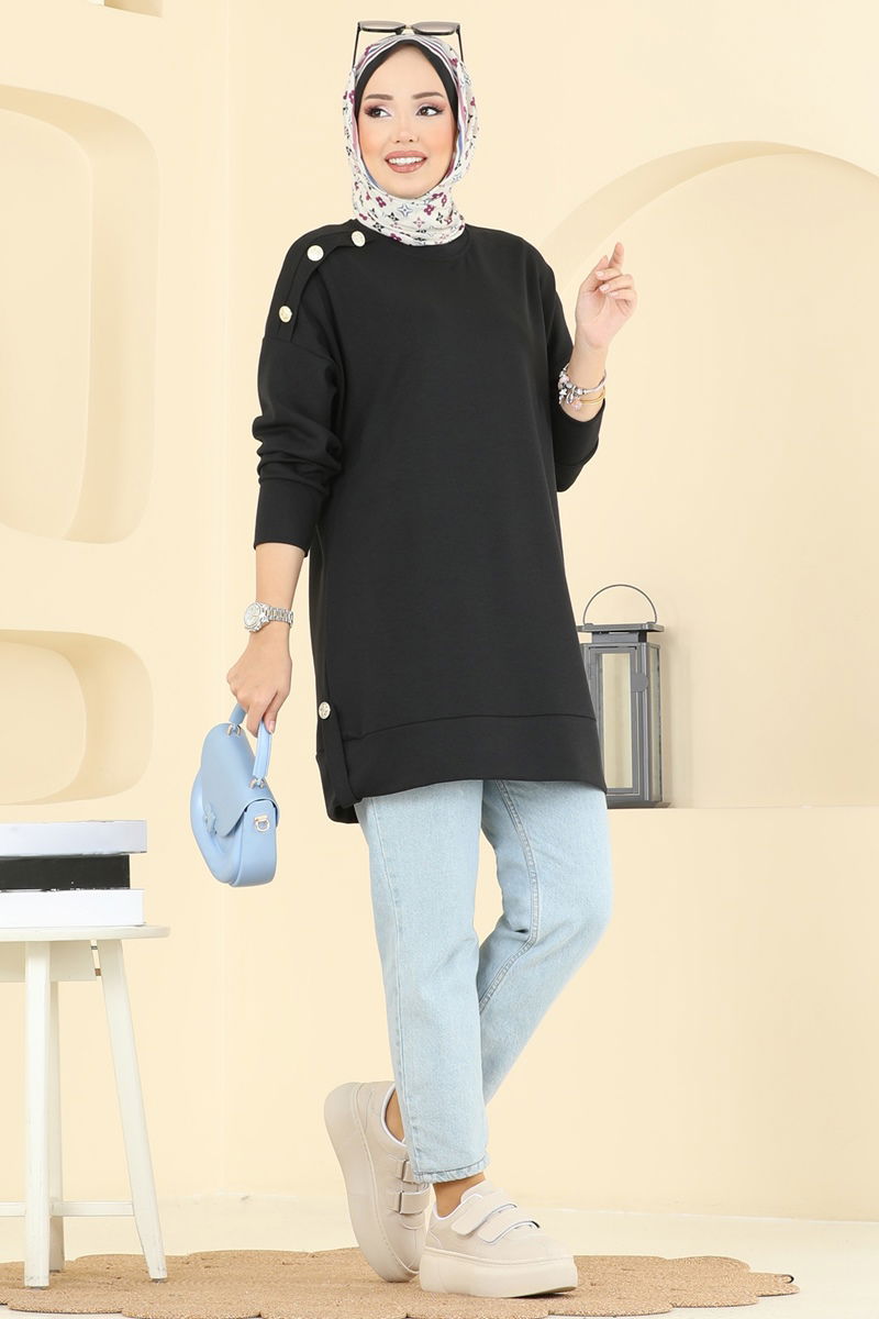 بلوز أسود 2727AYD574-MS