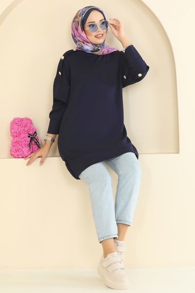 A.Y.D. - Tunic 2727AYD574-MS Navy Blue - 395632